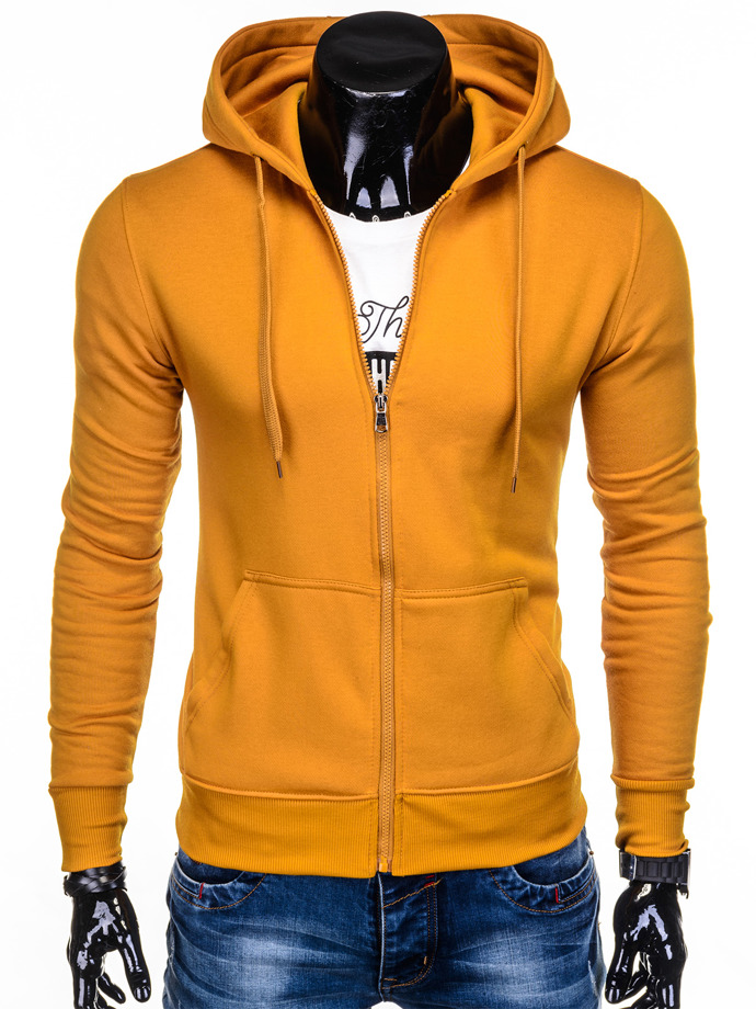 Men's zip-up sweatshirt B895 - mustard