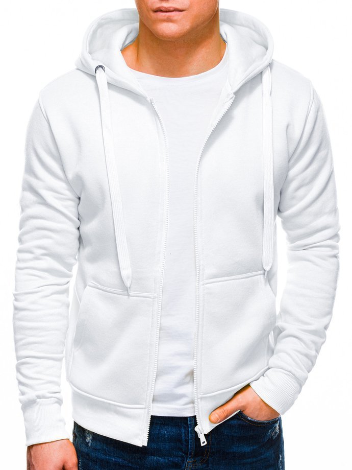 Men's zip-up sweatshirt B895 - white | MODONE wholesale - Clothing For Men