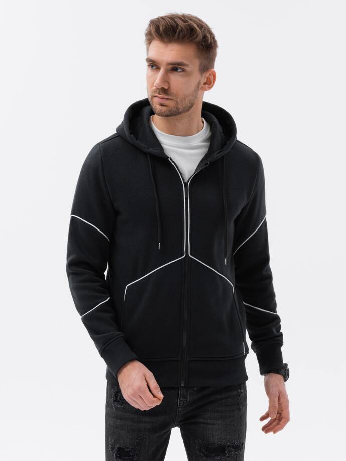 Men's zip-up sweatshirt - black V1 B1421