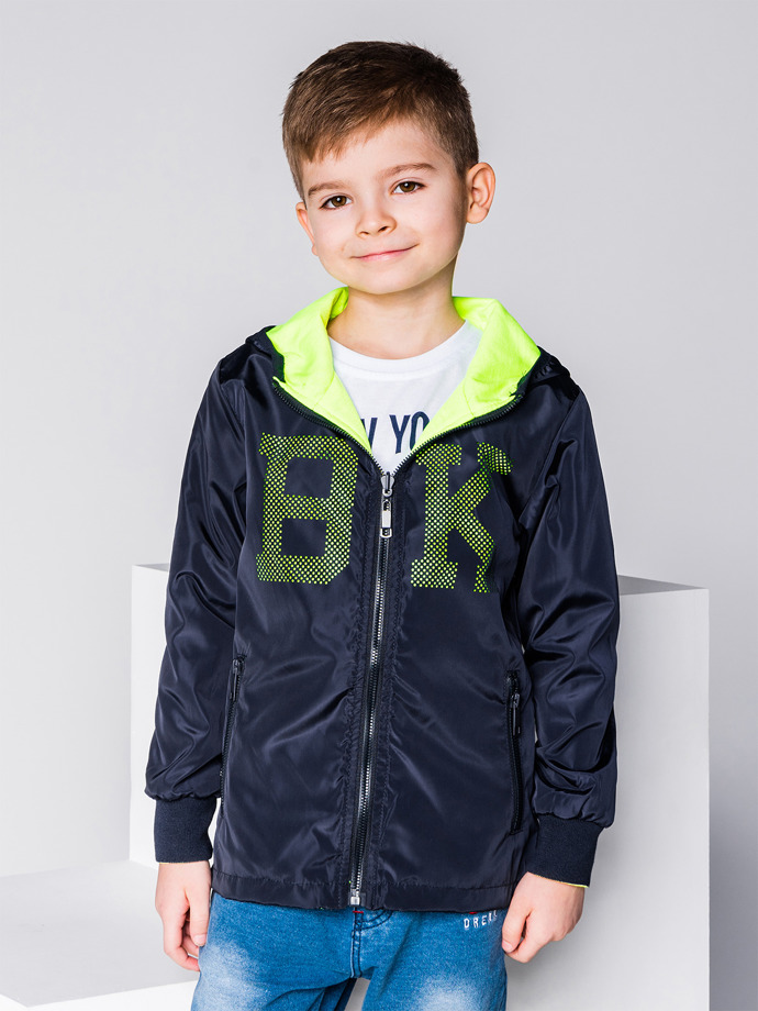 Mid-season boy's jacket - navy KC005