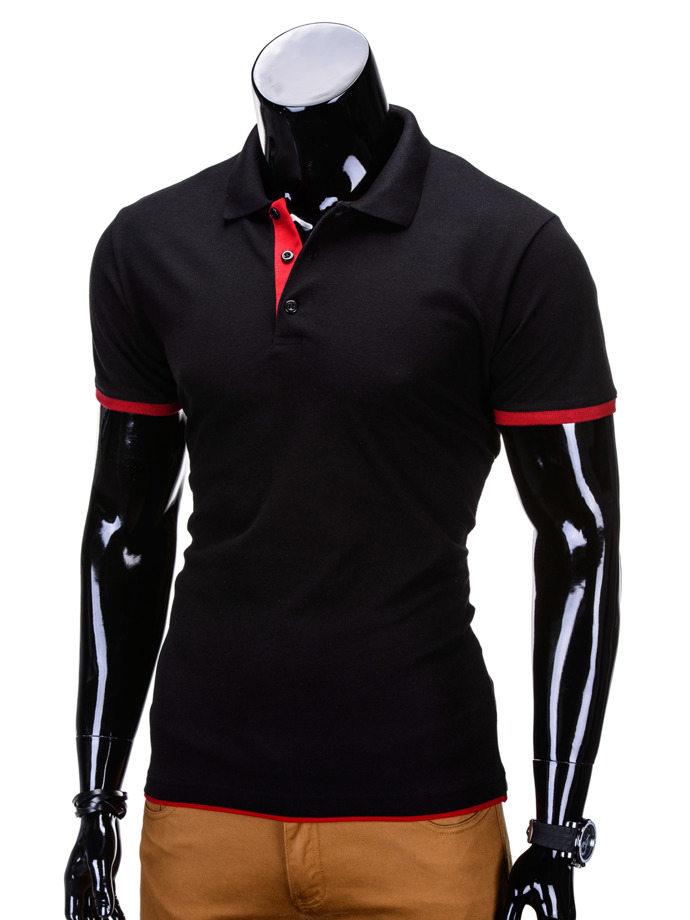 PLAIN MEN'S POLO SHIRT S758 - BLACK | MODONE wholesale - Clothing For Men