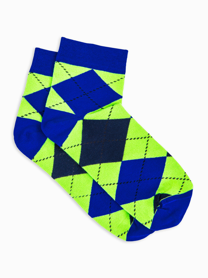 Patterned men's socks - green U16