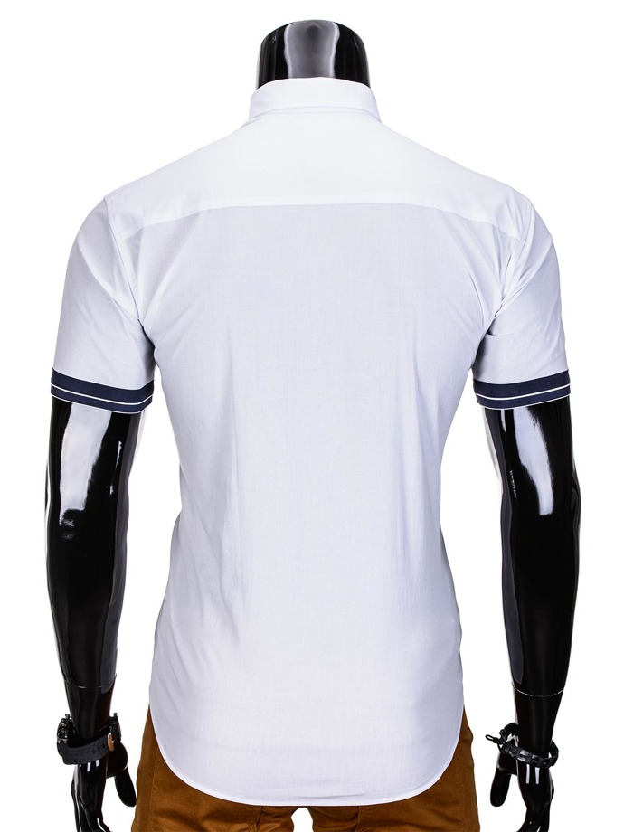 Short-sleeved men's shirt K340 - white