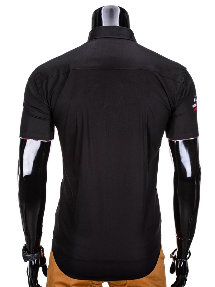 Short-sleeved men's shirt K345 - black