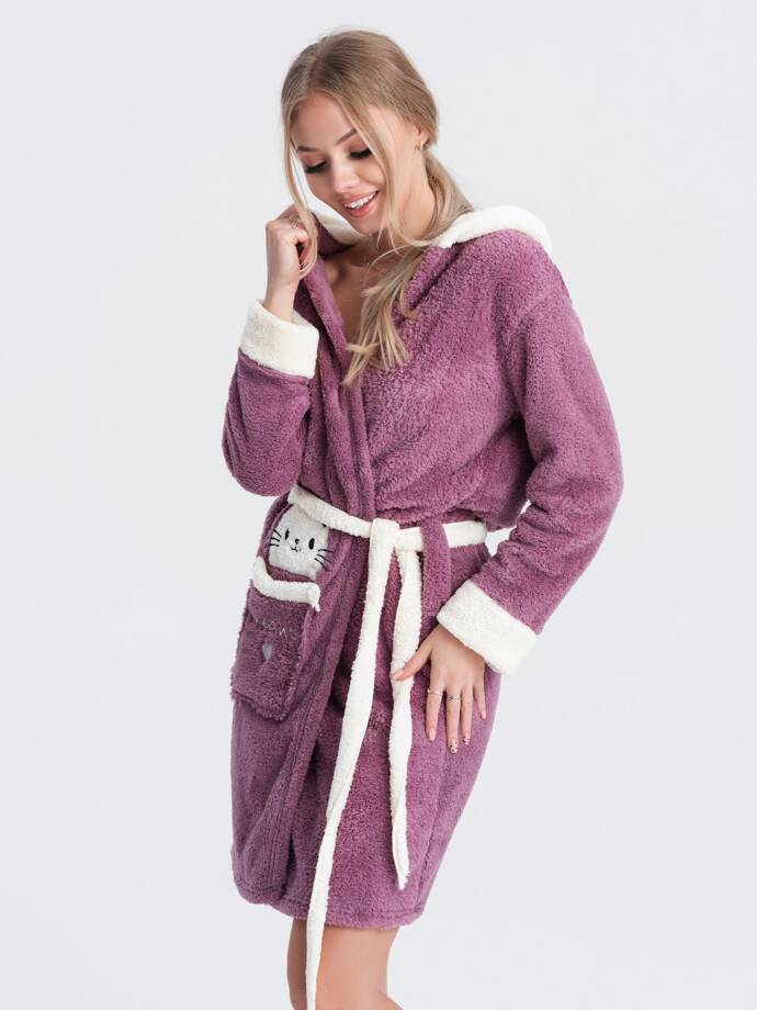 Women's bathrobe ULR249 - violet