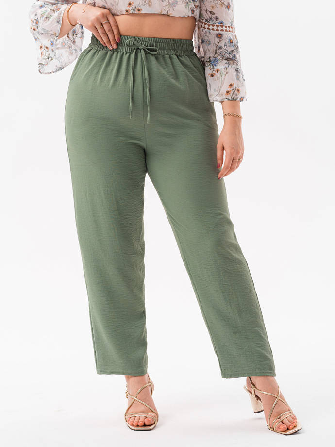 Women's culotte pants Plus Size PLR158 - green