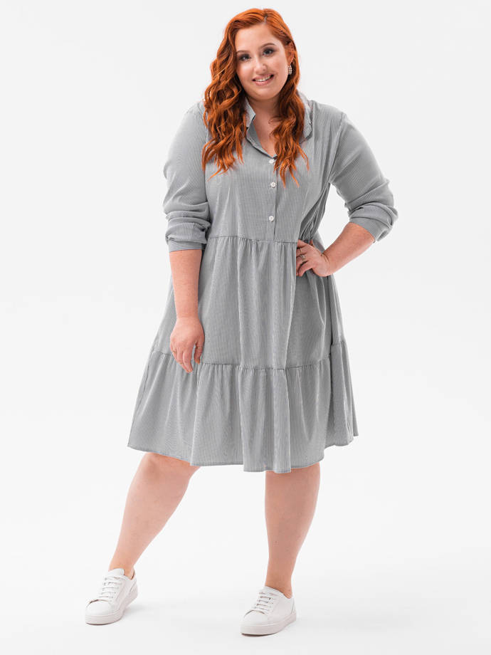 Women's dress Plus Size DLR053 - dark grey