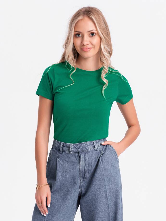 Women's plain t-shirt SLR001 - green