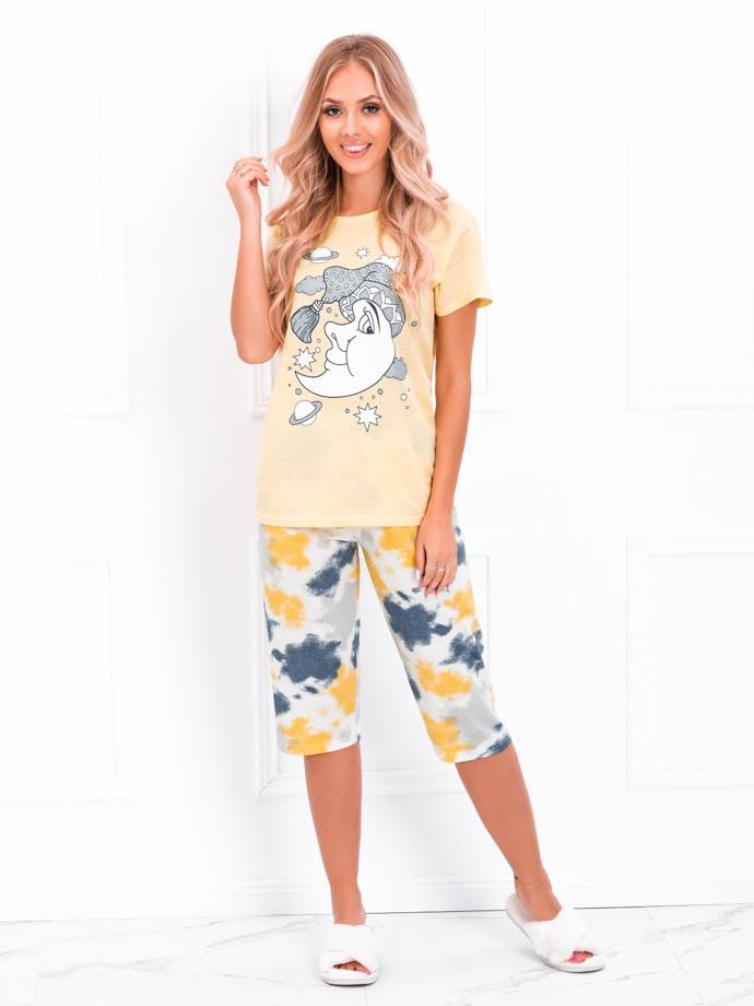 Women's pyjamas ULR198 - yellow