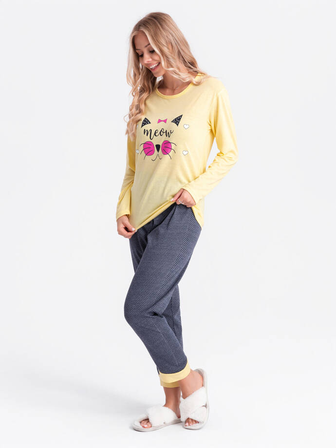 Women's pyjamas ULR262 - yellow