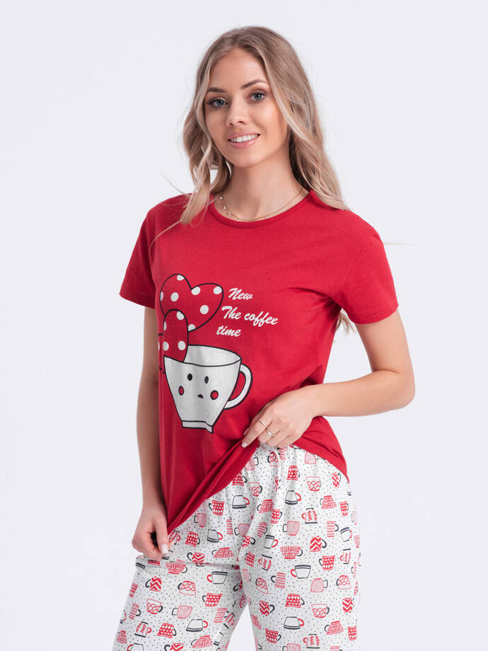 Women's pyjamas ULR280 - red