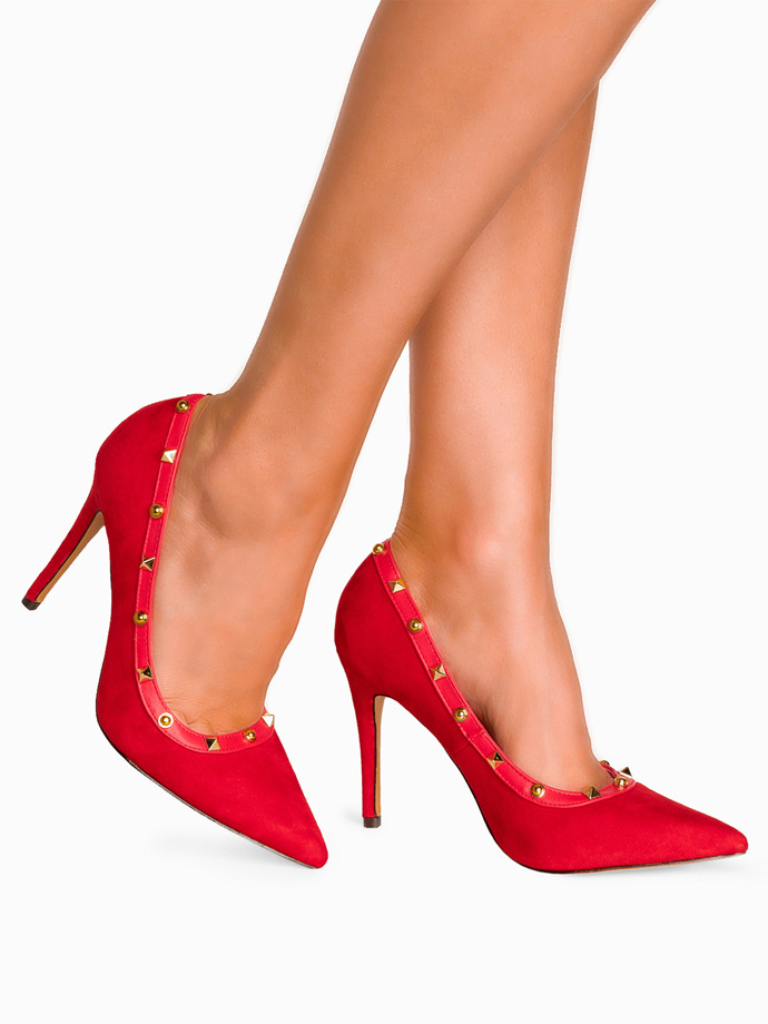Women's red heels LR078