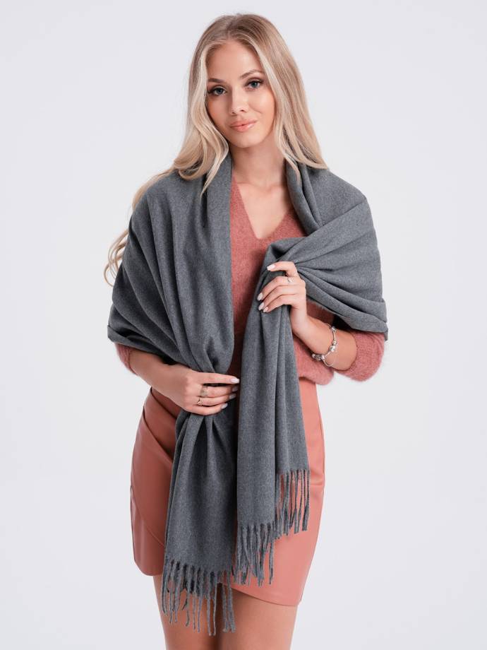 Women's scarf ALR061 - dark grey