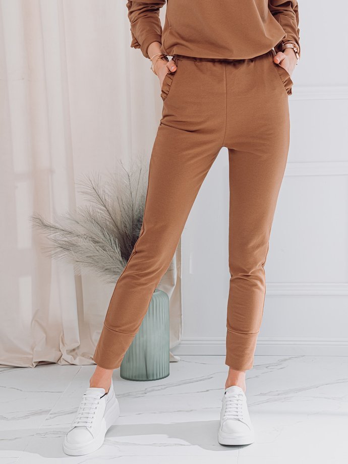 Women's sweatpants PLR045 - dark beige