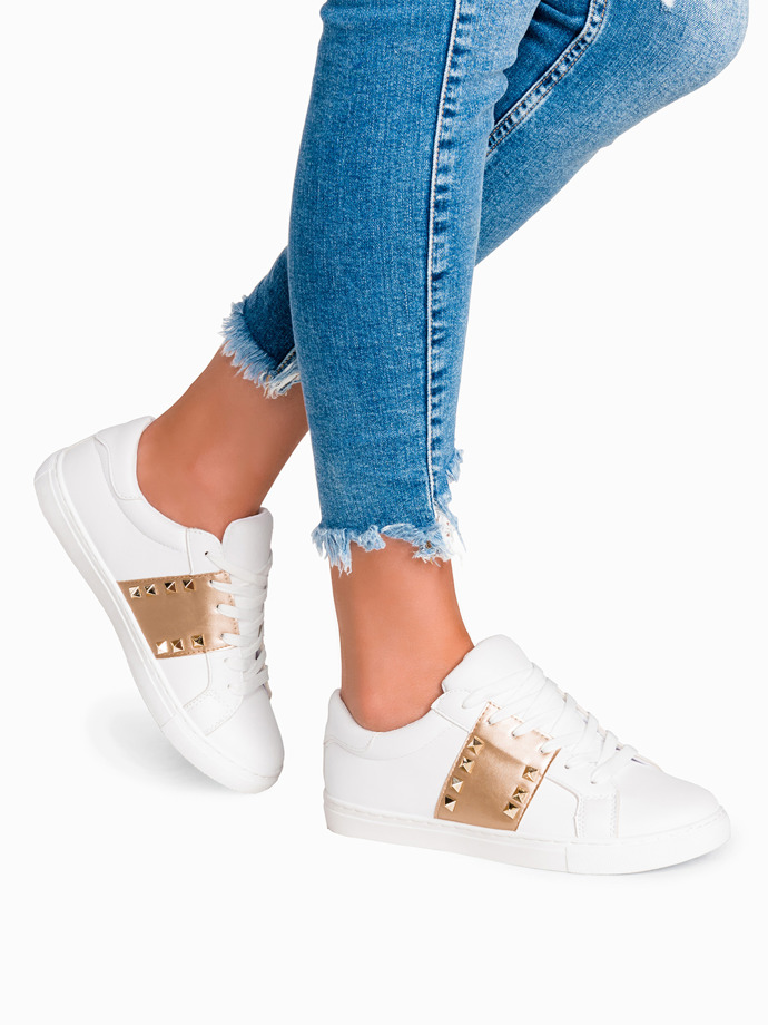 Women's trainers LR139 white/gold