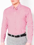 Men's elegant shirt with long sleeves K219 - pink