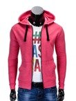 Men's hoodie with zipper B671 - pink