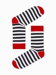 Men's patterned socks U19 - black/white