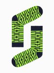Men's patterned socks U27 - green