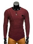 Men's sweater E88 - burgundy
