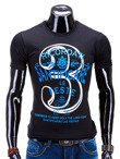 Men's t-shirt S556 - black/blue