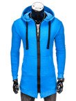 Men's zip-up hoodie B763 - blue