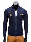 Men's zip-up sweatshirt B676 - navy
