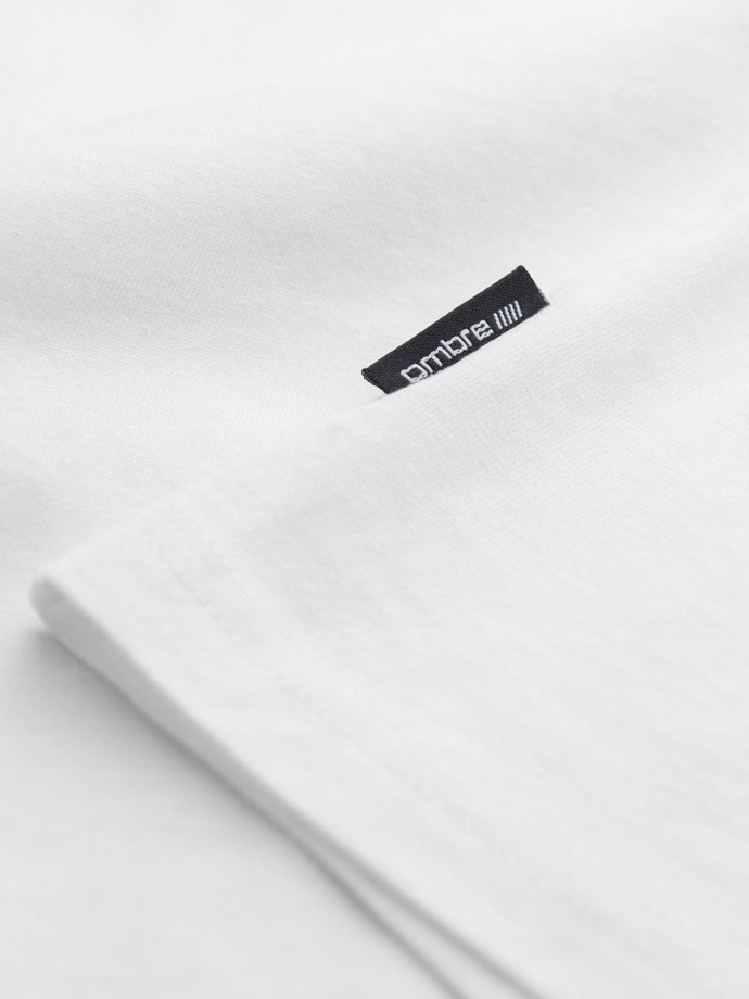 Men's BASIC cotton tank top - white V1 OM-TSBT-0192