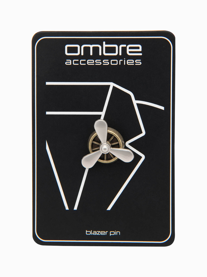 Metal decorative clothing pin propeller - brown V1 OU-ACPN-0107