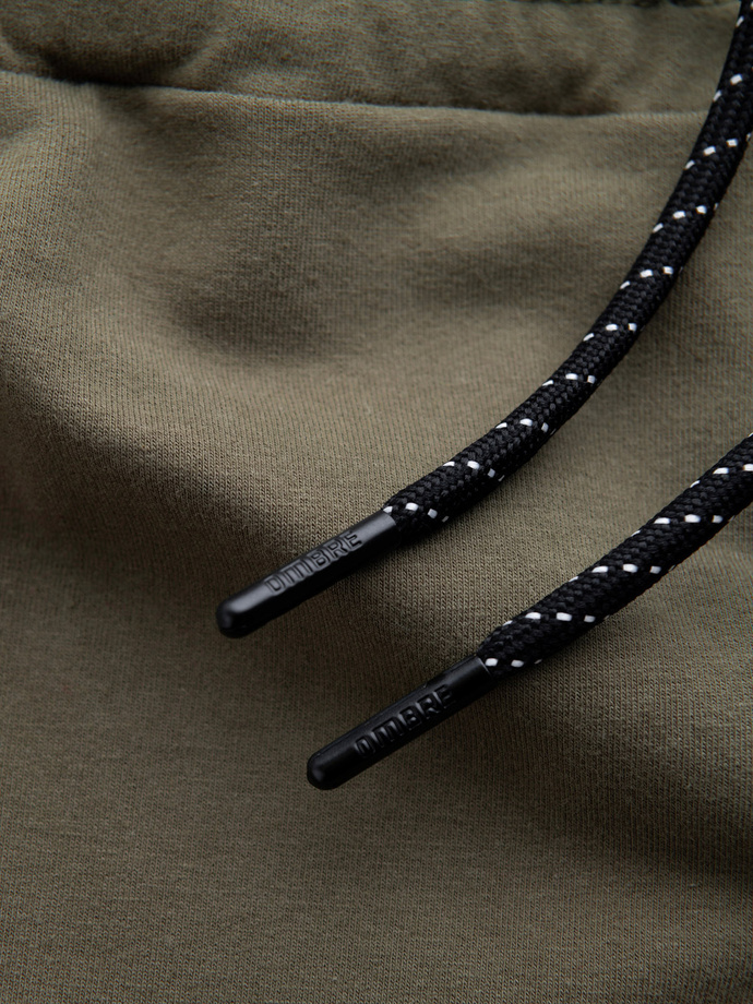 Men's sweatpants with logo - olive V4 OM-PASK-0167