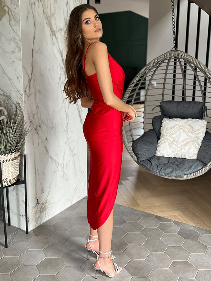 KENDALL DLR152 midi dress - red