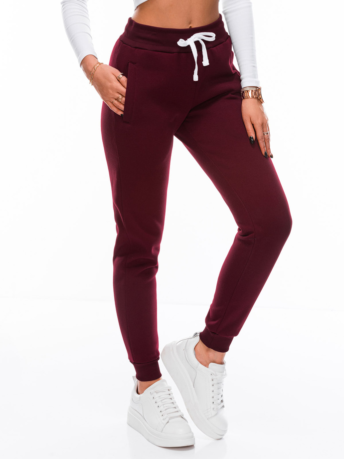 Women's sweatpants PLR070 - dark red