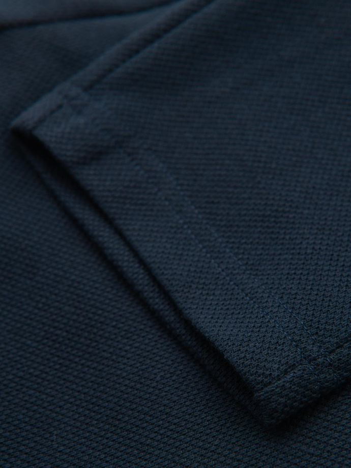 Men's knitted pants with elastic waistband - navy blue V3 OM-PACP-0116