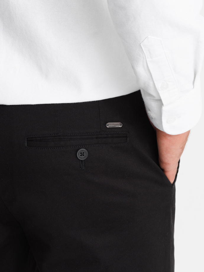 Men's uniform REGULAR FIT chinos pants - black V5 OM-PACP-0183