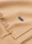 Men's monochrome scarf with tassels - light brown V4 OM-ACSF-0116