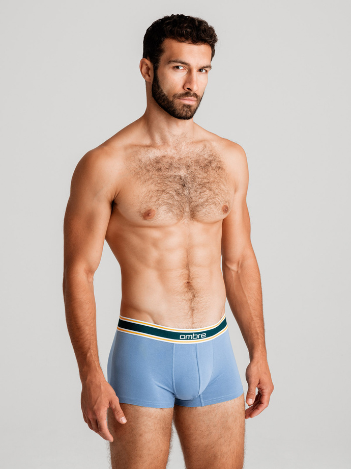 Classic fit men's boxer shorts with decorative elastic waistband - 3-pack mix OM-UNBO-0110