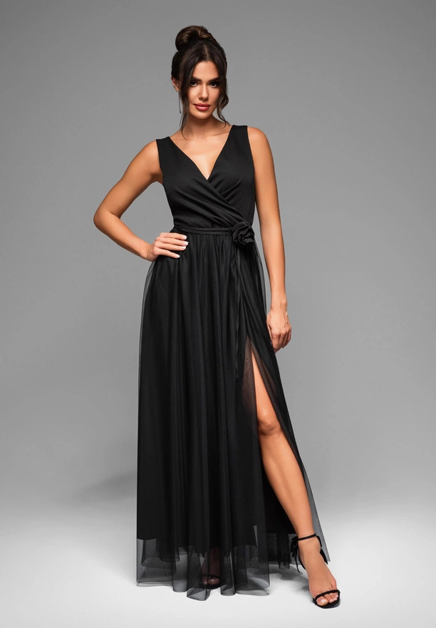 Evening dress LA-OM-DLR010 - black