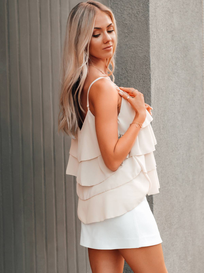 Bluzka damska LLR013 - beżowa