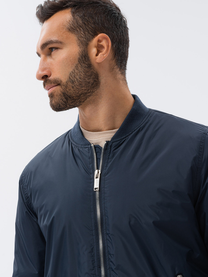 Men's bomber jacket - navy blue V19 C538