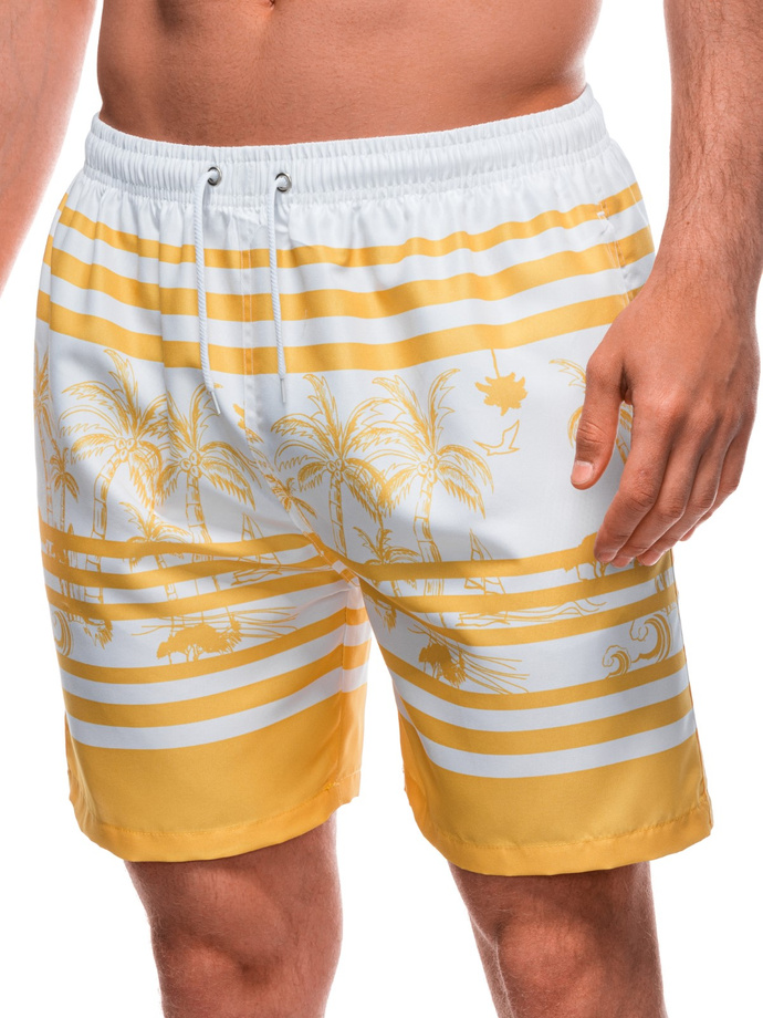 Men's short swim shorts W510 - yellow