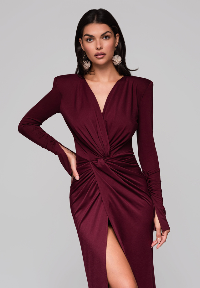 Evening dress LA-OM-DLR185 - burgundy