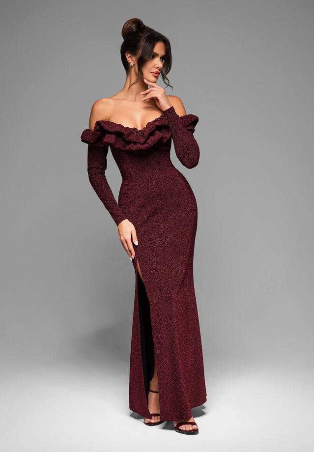 Sukienka wieczorowa LA-OM-DLR002 - drak red