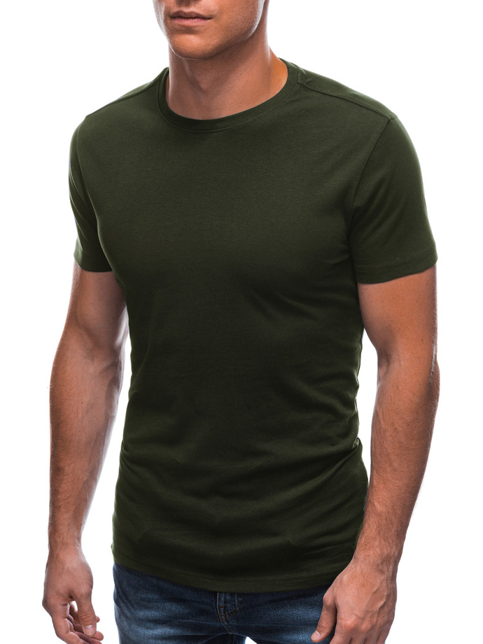 T-shirt męski basic EM-TSBS-0100 - oliwkowy