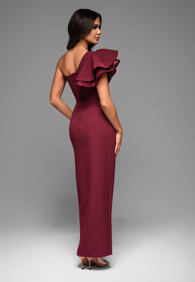 Evening dress LA-OM-DLR036 - dark red