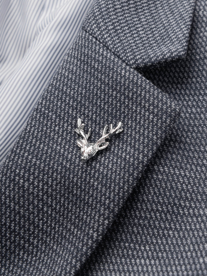 Metal decorative clothes pin deer - silver V1 OU-ACPN-0116