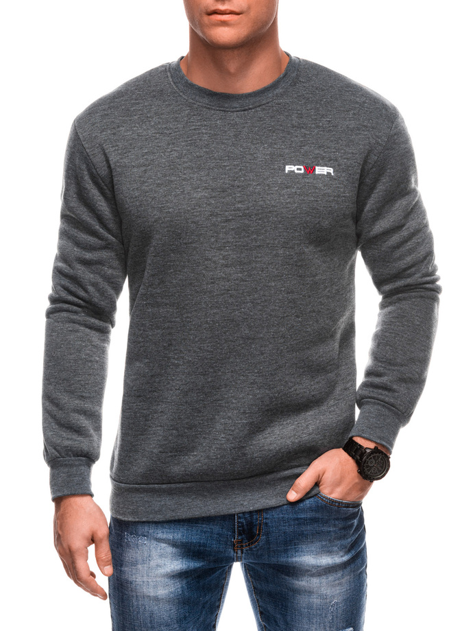 Men's hoodless sweatshirt B1706 - gray