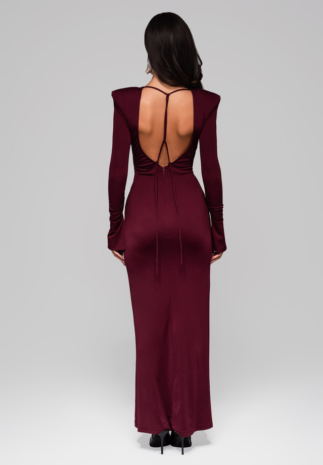 Evening dress LA-OM-DLR185 - burgundy