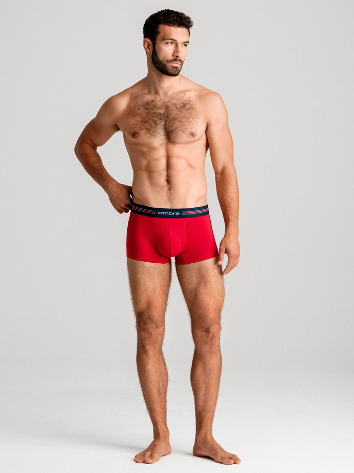 Klasyczne dopasowane męskie bokserki z gumką w paski – 3 pak mix OM-UNBO-0109