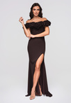 Evening dress LA-OM-DLR178 - brown