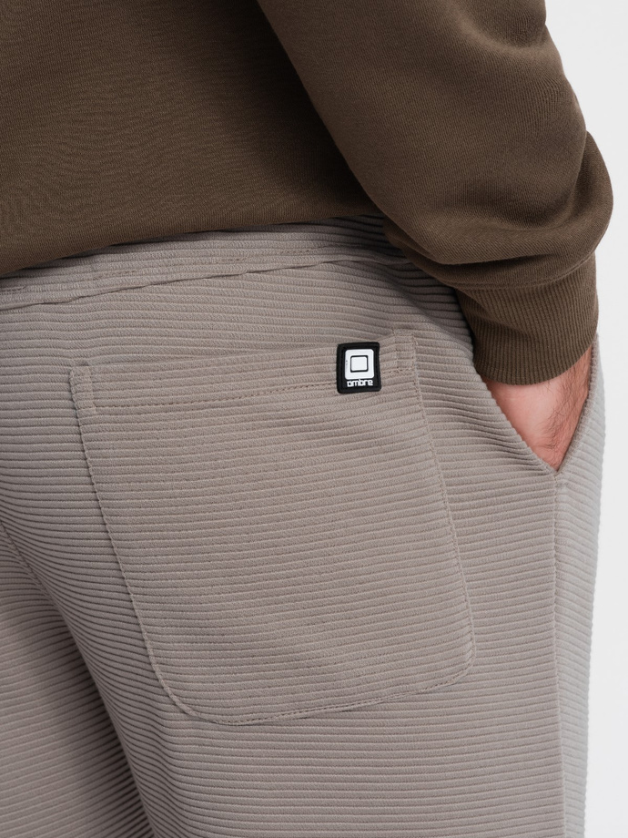 Men's ottoman fabric sweatpants - ash V4 OM-PASK-0129